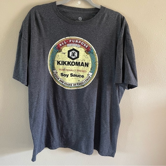 Kikkoman Soy Sauce Gray T Shirt Mens Adult size XL short sleeve graphic tee - Picture 7 of 9